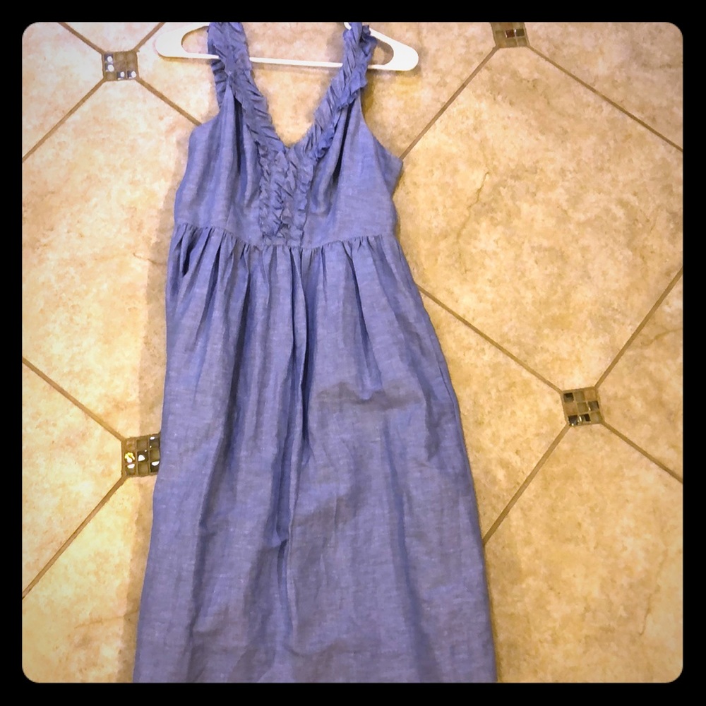 Banana Republic Blue Linen Dress